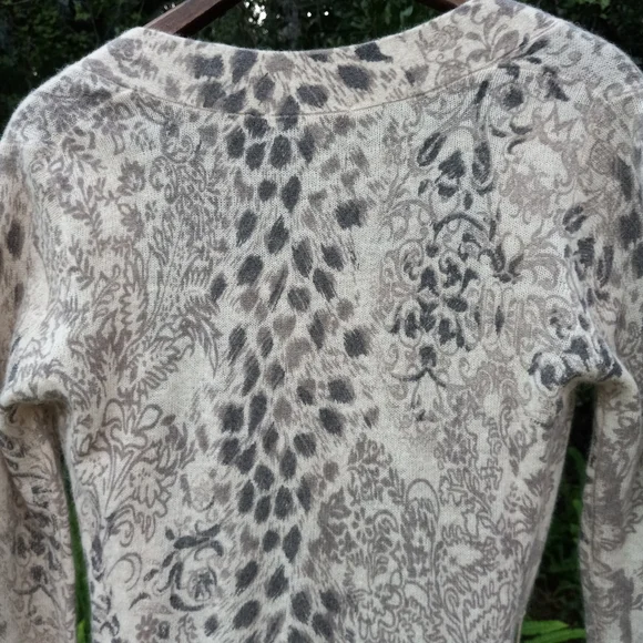 Vertigo Paris Lambswool/Angora Animal Print Long Sweater with Belt - Picture 7 of 14
